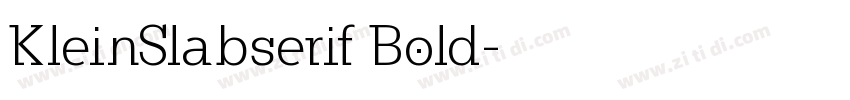 KleinSlabserif Bold字体转换